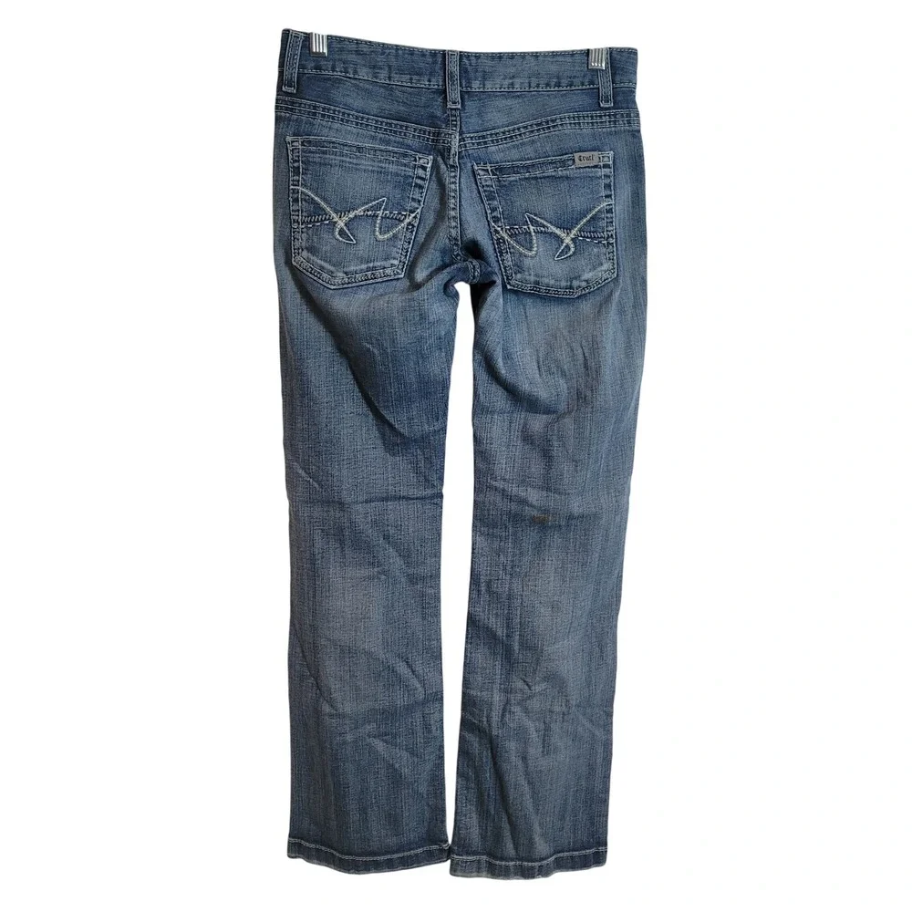 Cruel Denim Jayley Womens Low‎ Rise Straight Leg Jeans Blue Size 28 Y2K Western